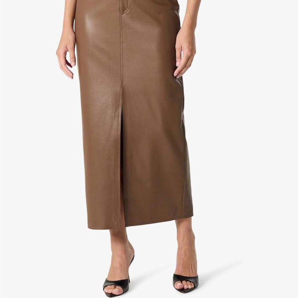 The Drop Women's Larissa Vegan Leather Maxi Skirt - Picture 2 of 3
